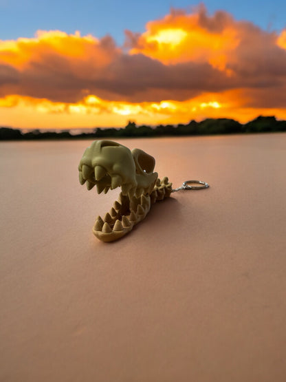 Skeleton T-Rex Keychain